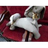 TWO DORA MOUSE DOOR STOPS OF DOG AND RABBIT FORM.