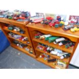 A LARGE QUANTITY OF DIE CAST CARS AND OTHER VEHICLES.