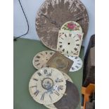 A GROUP OF ANTIQUE AND LATER CLOCK FACES