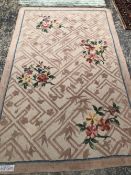 A FLORAL HOOKED RUG 239 x 150 cm's