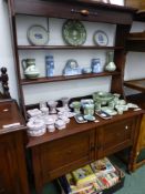 A VINTAGE OAK SMALL HUTCH/DRESSER H 152 x W 108 x D 47cms