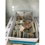 VARIOUS CIGARETTE CARDS AND BOXES