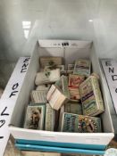 VARIOUS CIGARETTE CARDS AND BOXES