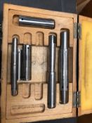 A PART SET OF TOBLER MANDRELS, TOGETHER WITH A PART SET OF REAMERS,AND BORE MICROMETER PART SET.