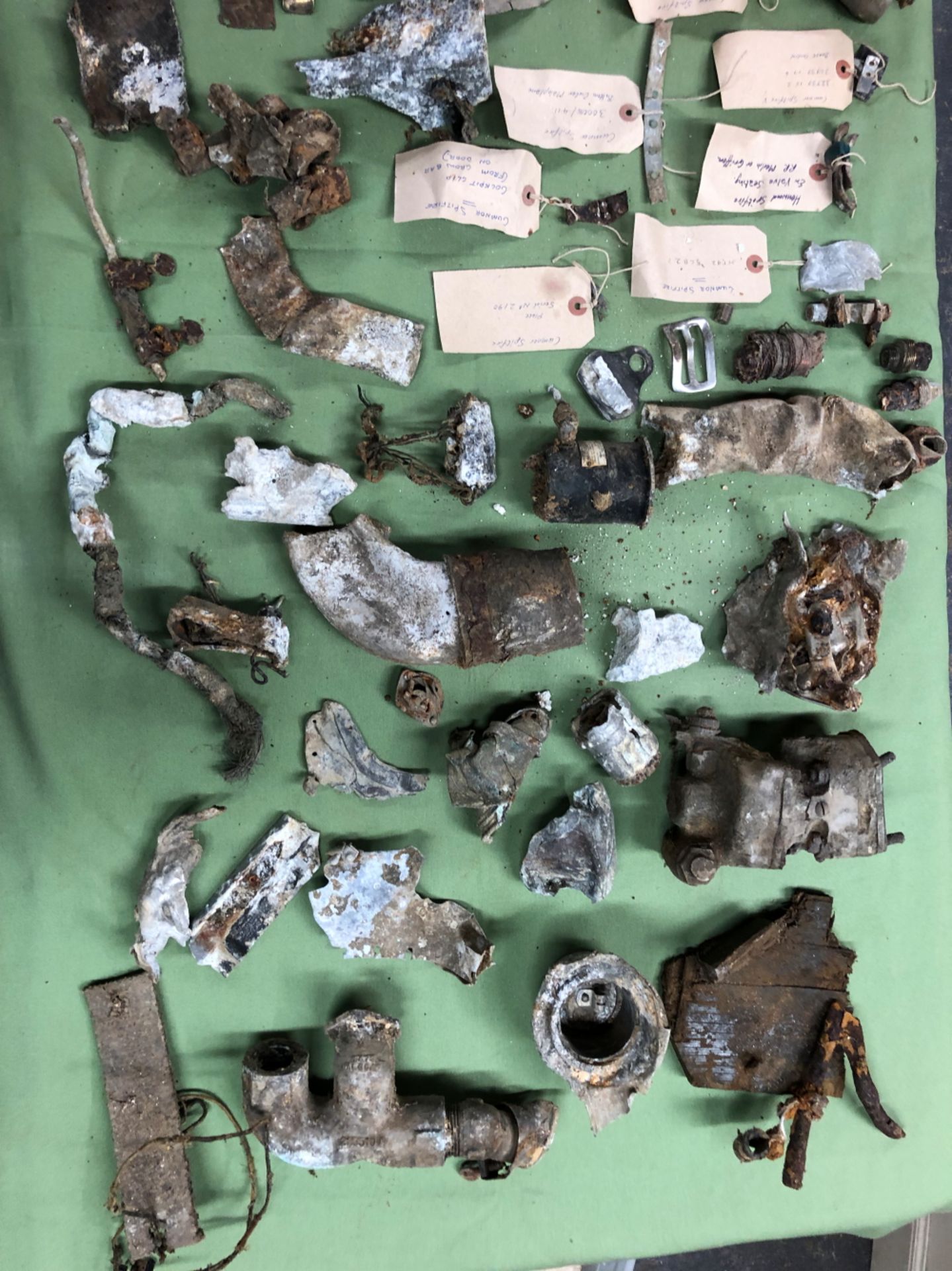 THE DOUG CUTHBERTSON COLLECTION- AIRCRAFT WRECKAGE. CRASH RECOVERED PARTS FROM AIRCRAFT "SPITFIRE" - Image 2 of 20