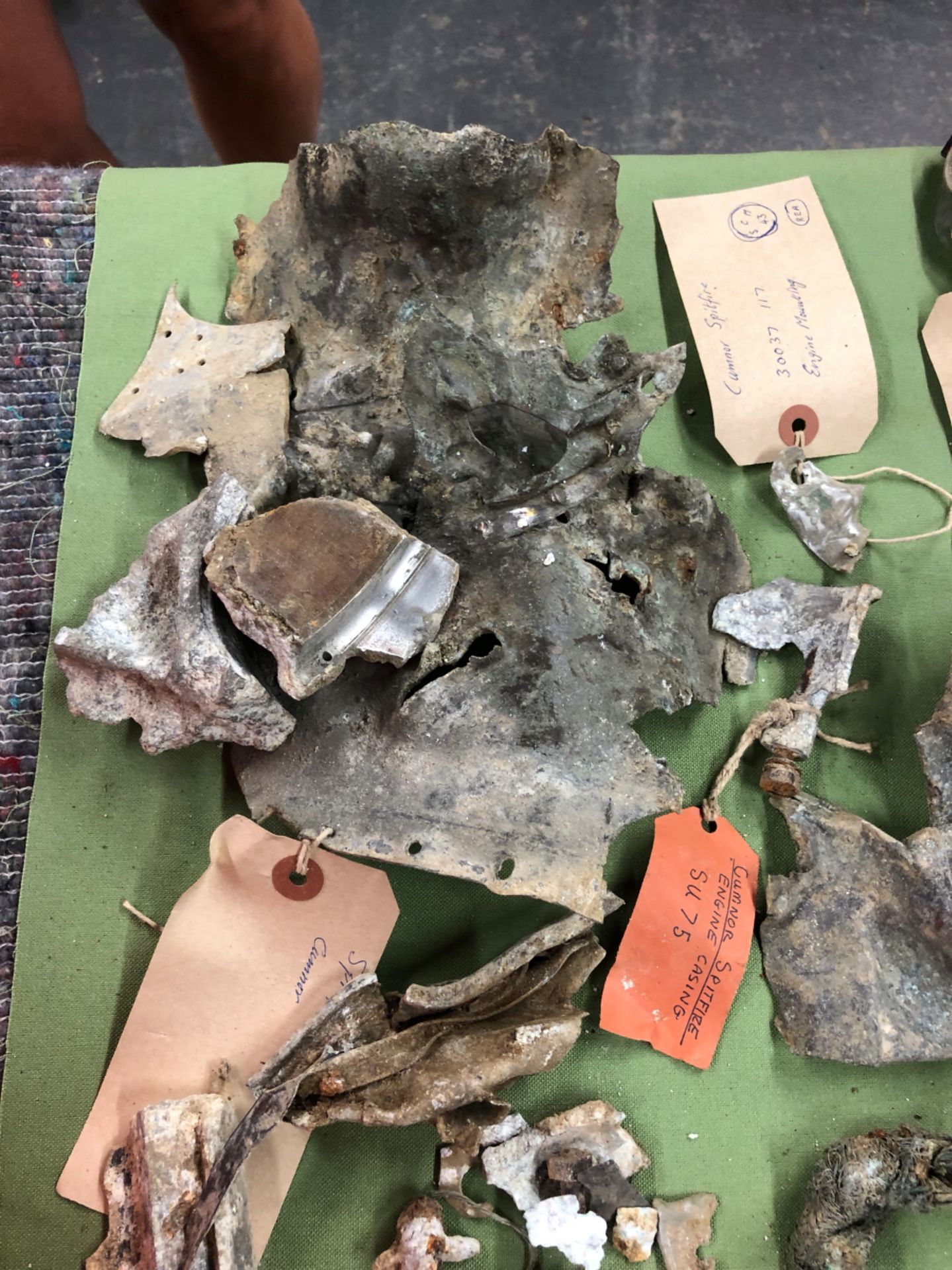 THE DOUG CUTHBERTSON COLLECTION- AIRCRAFT WRECKAGE. CRASH RECOVERED PARTS FROM AIRCRAFT "SPITFIRE" - Image 9 of 20