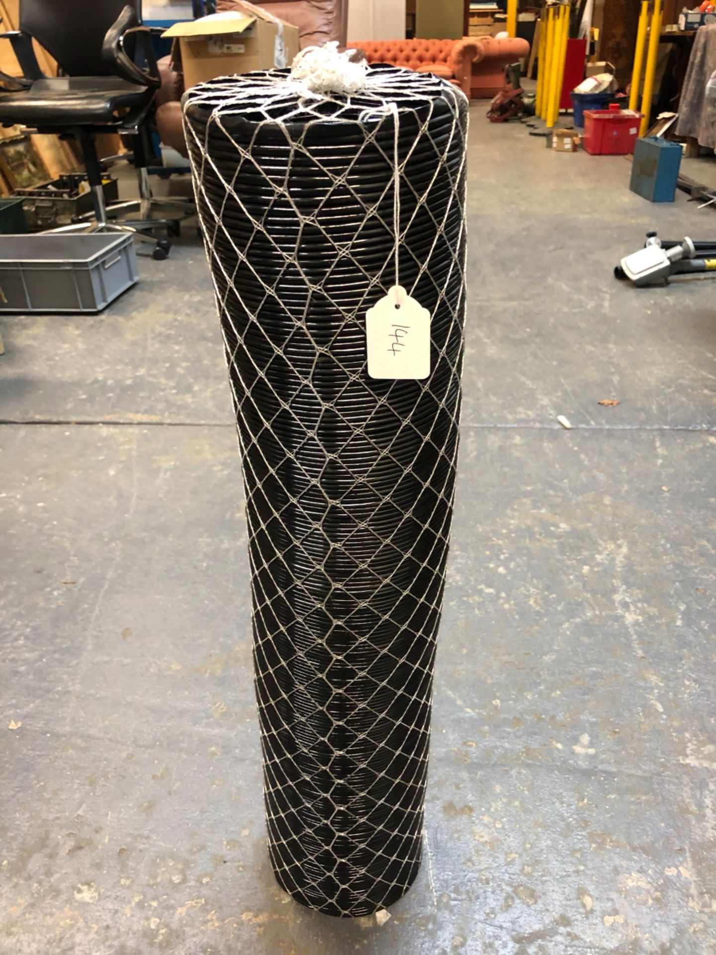 A LENGTH OF FLEXIBLE PLASTIC DUCTING (6 INCH DIA)