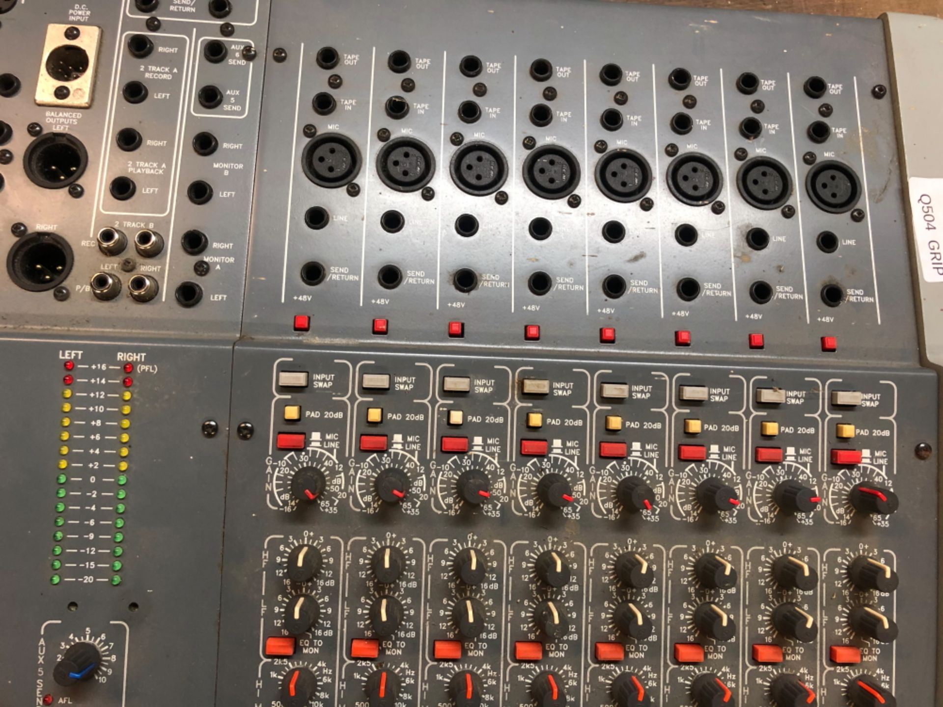 A STUDIO MASTER P7 MULTITRACK MIXING CONSOLE WITH MANUAL AND EXTERNAL POWER SUPPLY UNIT - Image 6 of 17