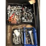 A BOX OF NUTS BOLTS AND FIXINGS