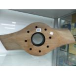 A CENTRE OF A WOODEN AEROPLANE PROPELLER