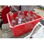 A COLLECTION OF LARGE VINTAGE GLASS BOTTLES