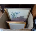 A QUANTITY OF DECORATIVE PICTURES AND PRINTS.