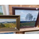 TWO RUSSIAN OIL ON CANVAS LANDSCAPE SCENES.