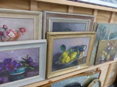 VARIOUS OIL PAINTINGS INCLUDING STILL LIFES ETC, SIGNED KLEM.