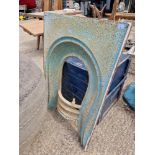 A ART NOUVEAU CAST IRON FIRE INSERT