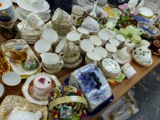CARLTON, COLCLOUGH AND OTHER TEA WARES, MALING BOWLS AND OTHER CERAMICS