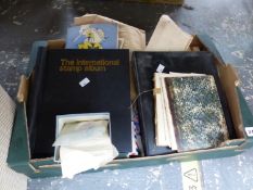 VARIOUS VICTORIAN AND LATER STAMP ALBUMS TOGETHER WITH LOOSE STAMPS
