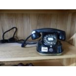 A VINTAGE FRENCH TELEPHONE WITH GILDED DECORATION.