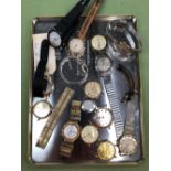 THIRTEEN VARIOUS GENTS WATCH HEADS ETC.