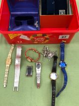 LADIES WATCHES TO INCLUDE A TISSOT, SEIKO, ROTARY, AND OTHER COSTUME WATCHES TOGETHER WITH A
