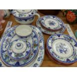 A LATE VICTORIAN MINTONS BRUNSWICK PATTERN PART DINNER SERVICE