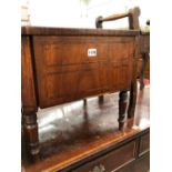 A 20th C. MAHOGANY DRUM WINE TABLE, A FLAP TOP COFFEE TABLE WITH SINGLE DRAWER, A PIANO STOOL WITH