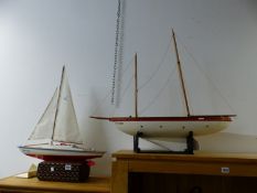 TWO VINTAGE MODEL BOATS.