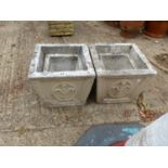 TWO PAIRS OF CLASSICAL STYLE GARDEN PLANTERS