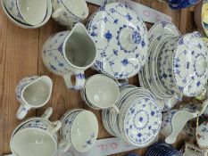 MASONS DENMARK PATTERN BLUE AND WHITE TEA AND DINNER WARES