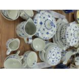 MASONS DENMARK PATTERN BLUE AND WHITE TEA AND DINNER WARES