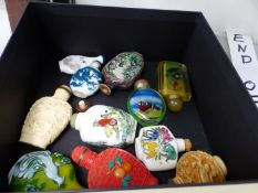 A COLLECTION OF ELEVEN CHINESE SNUFF BOTTLES