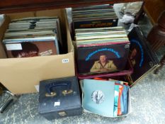 A QUANTITY OF RECORD ALBUMS AND SINGLES.