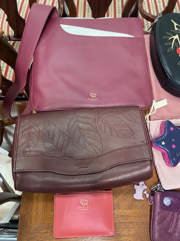 A LARGE RADLEY CROSS BODY BAG, TOGETHER WITH ANOTHER CROSS BODY, FOUR CLUTCH TYPE BAGS AND FOUR - Image 2 of 8