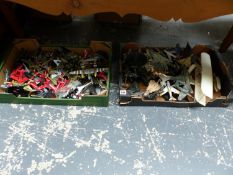 A LARGE QUANTITY OF LOOSE MATCHBOX AND OTHER DIE CAST AIRCRAFT.