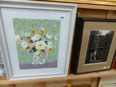 A SCOTTISH SCHOOL WATERCOLOUR, STILL LIFE STUDY OF FLOWERS BY SABRINA ROSCINO, TOGETHER WITH VARIOUS