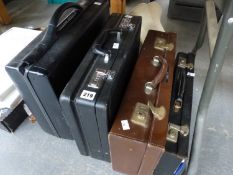 THREE CASES OF MASONIC REGALIA TOGETHER WITH ANOTHER CASE WITH CITY OF WORCESTER CLOTHING