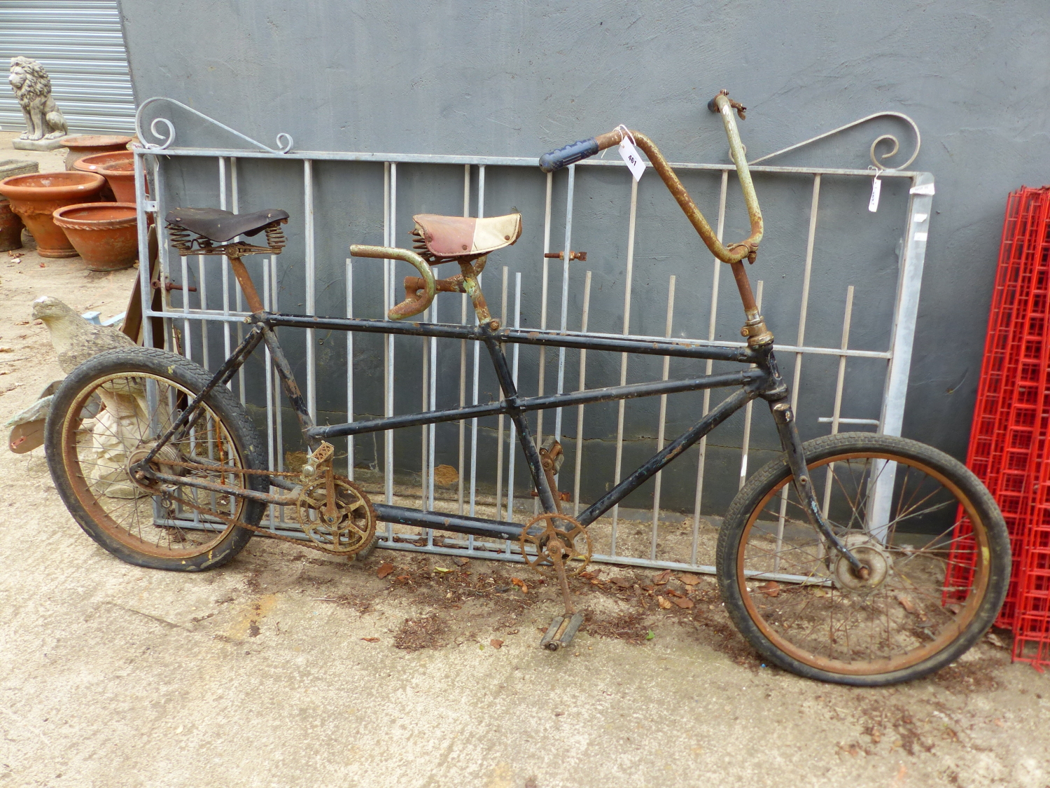 A VINTAGE TANDEM BICYCLE