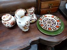 A CROWN DERBY IMARI PLATE AND VARIOUS MASONS CHINA ETC.