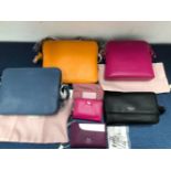 A SELECTION OF RADLEY UNUSED HANDBAGS AND PURSES TO INCLUDE FOUR CROSS BODY BAGS, AND TWO PURSES. (