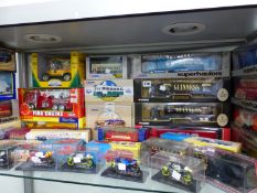 A COLLECTION OF BOXED CORGI, HERITAGE AND CHINESE LORRIES, BUSES AND MOTORCYCLES