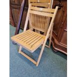 FOUR FOLDING SIDE CHAIRS