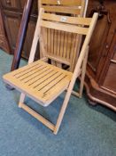 FOUR FOLDING SIDE CHAIRS