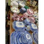 SPODES BLUE AND PINK CAMILLA PATTERN WARES, PORTMEIRION BOTANIC GARDEN BREAKFAST WARES AND OTHER