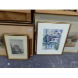 THREE CRICKETING RELATED PRINTS AND VARIOUS OTHERS.