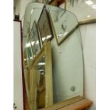 A VINTAGE MID CENTURY MIRROR.