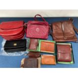 A COLLECTION OF HANDBAGS AND PURSES TO INCLUDE GIANNI CONTI, GUSTI LEDER, TONY PEROTTI, THE BRIDGE