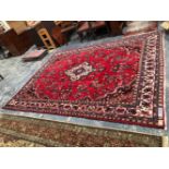 A PERSIAN HAMADAN CARPET 350 x 268cms