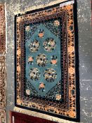 A GOOD QUALITY CHINESE RUG 190 x 125cms