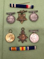 VARIOUS WAR MEDALS TO INCLUDE EGYPT 1882 MEDAL TO W. MILLINGTON SIGn 3RD CLASS HMS SALAMIS, TOGETHER