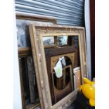A QUANTITY OF VICTORIAN GILT FRAMES AND MIRRORS.